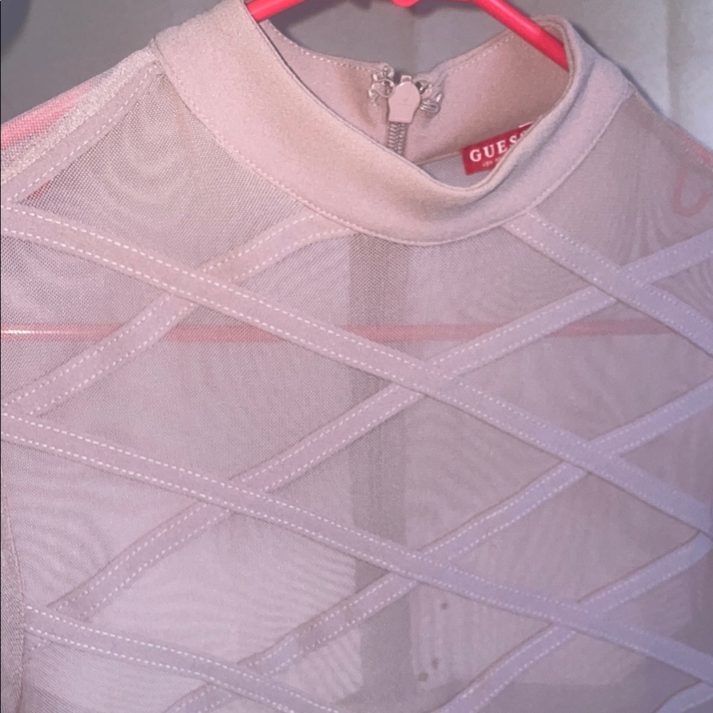 Guess Sheer Pink Top